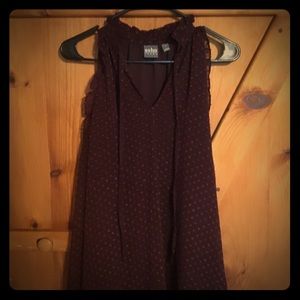 Maroon cold shoulder top—Small